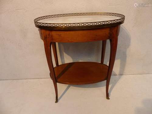 Mahogany and marble bouillotte table, Louis XVI st…