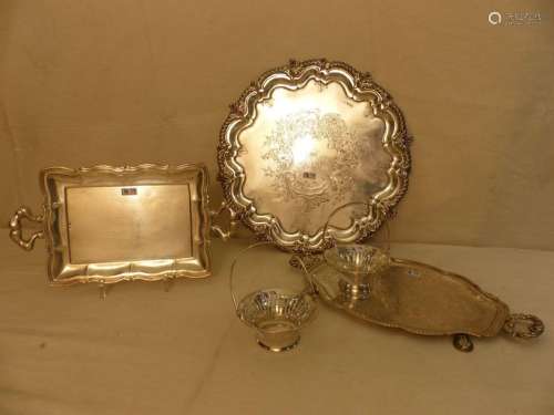 A set of 5 shaped silverware, including English an…