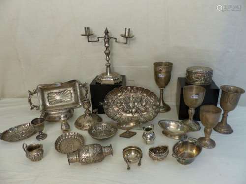 A set of 21 silver shaped silverware. Austro Hunga…