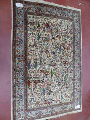 Large woolen rug with \