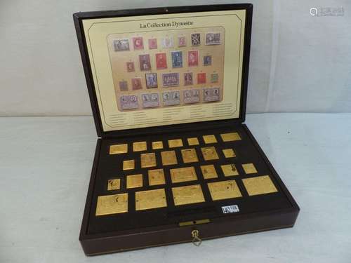 Case including the Dynasty Collection in gold plat…