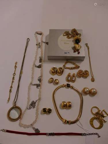 Lot of 22 Christian Dior branded jewels including …