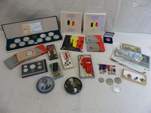 A collection of medals including Canada silver and…