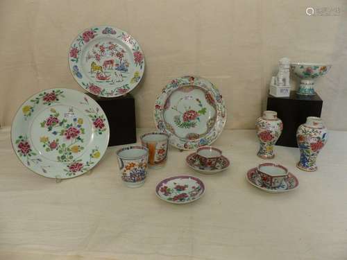 A batch of +/ 12 Chinese porcelain. Period: 18th a…