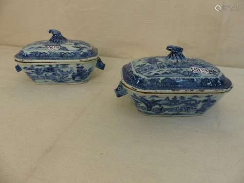 Pair of Chinese porcelain terrines. Period: 18th c…