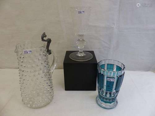 Lot including a cut and engraved glass from the 18…