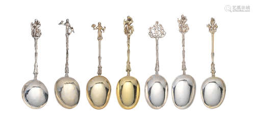 A group of seven Dutch silver spoons various dates and makers (7)