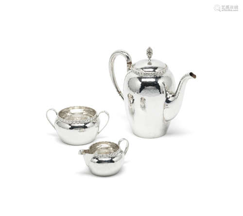 A Swedish three-piece silver coffee service K Anderson, Stockholm 1924 (3)