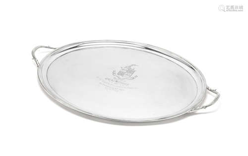 A silver two-handle tray Fordham & Faulkner, Sheffield 1913