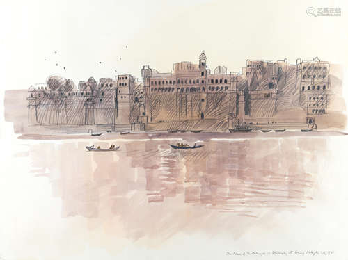 Teddy Millington-Drake (British, 1932-1994) The Palace of the Maharaja of Dhabansha