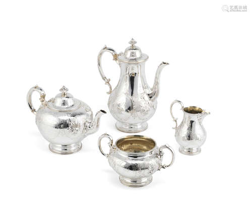 A Victorian four-piece silver tea and coffee service Barnards, London 1862