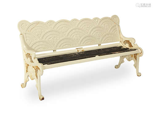 A mid Victorian Aesthetic Movement cast-iron bench designed by Thomas Jeckyll (1827-1881) made by Barnard, Bishop and Barnard