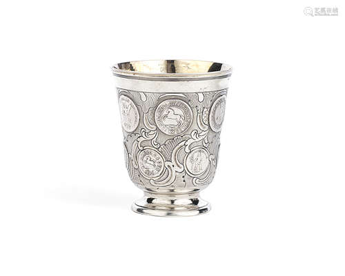 An 18th century German silver beaker Gebrüder Müller, Berlin circa 1750