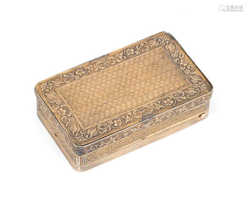 A 19th century French silver-gilt music box circa 1860