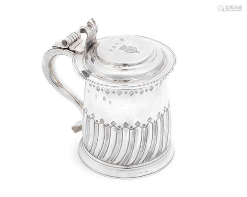 A Queen Anne silver tankard William Gamble, London 1710