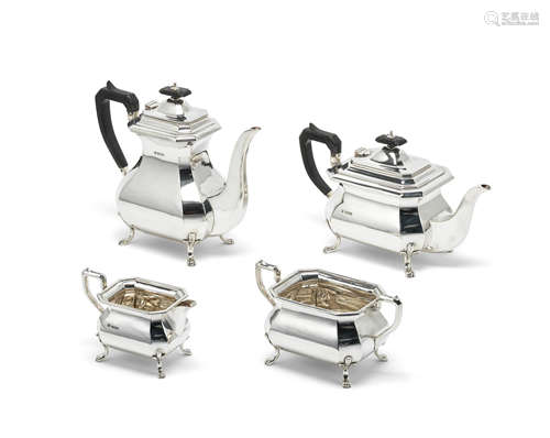 A five-piece silver tea and coffee service and tray Cooper Brothers & Sons Ltd, Sheffield 1919