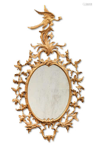 A George III giltwood and gilt gesso mirror