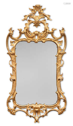 A George III giltwood and gilt gesso mirror