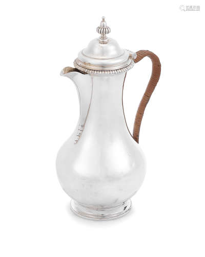 A George III silver hot water pot Thomas Whipham & Charles Wright, London 1767
