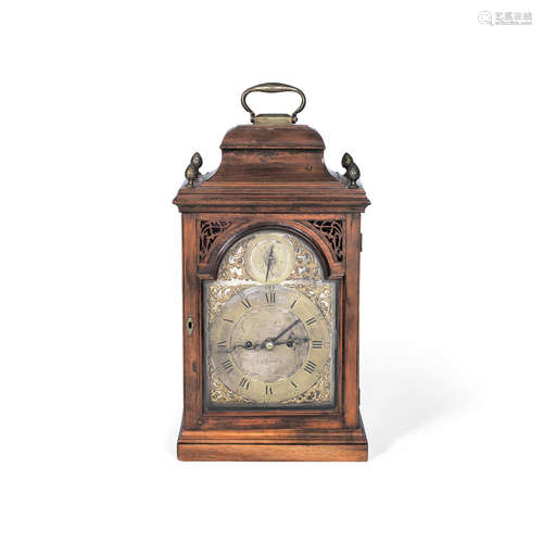 A George III polished fruitwood bracket clock with pull repeat the dial signed James Smith, London, circa 1775