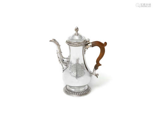 A George III silver coffee pot Thomas Whipham & Charles Wright, London 1764