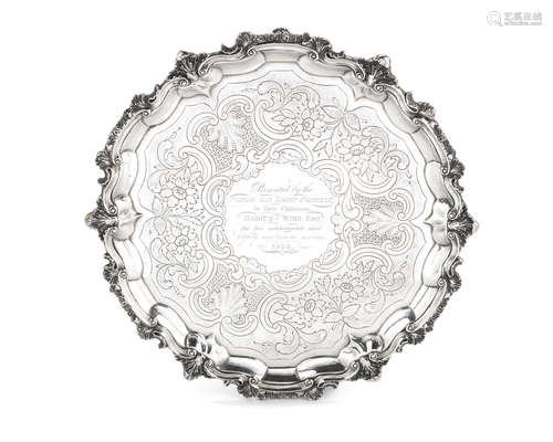 A George III silver salver Robert Jones & John Scofield, London 1777