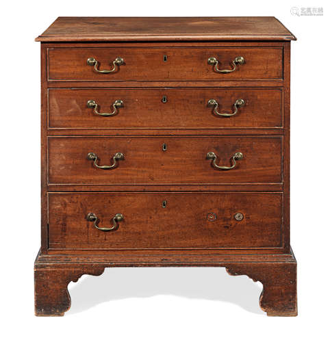 A George III mahogany chest of small proportions