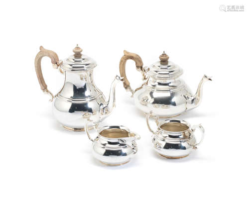 A four-piece silver tea and coffee set Edward Barnard & Sons, London 1970 - 1975