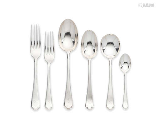 A silver flatware service by Walker and Hall, Sheffield 1948,