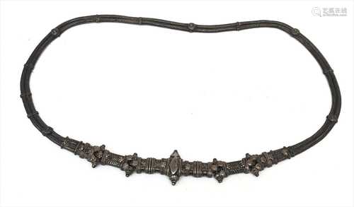 An Indian silver belt, Andhra Pradresh, early 20th century, length 74cm.