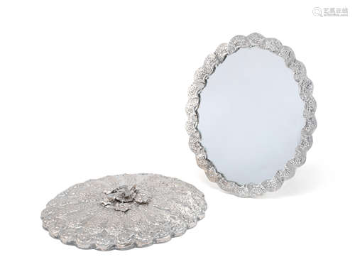 A pair of Egyptian silver mirrors 20th century (2)