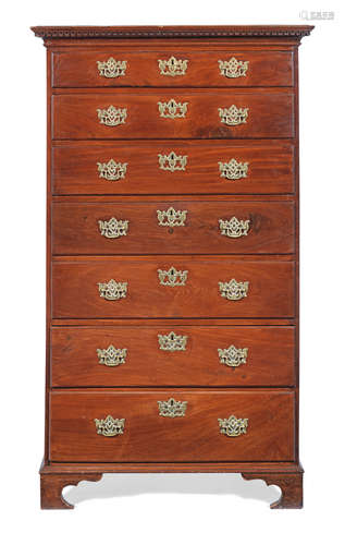 An Irish George III mahogany tall chest