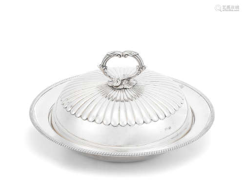 A George III silver muffin dish and cover William Frisbee, London 1807