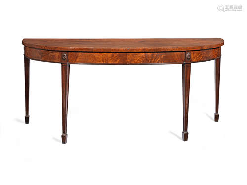 A George III mahogany demi-lune serving table