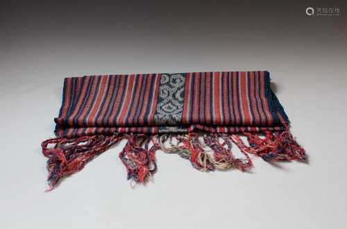 A warp Ikat woven scarf/runner, cotton Oecussi, Timor Leste, 44 x 160cm.