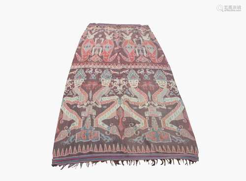 A large cotton warp Ikat blanket, Sumba, Eastern Indonesia, with receipt of purchase in 2003 at '