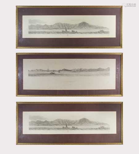 After Lieut L.G. Heath, (British, Mid 20th century) 'Hong Kong, As seen from the Anchorage', a set