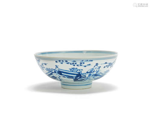 A blue and white 'ladies' bowl Yongzheng six-character mark and of the period