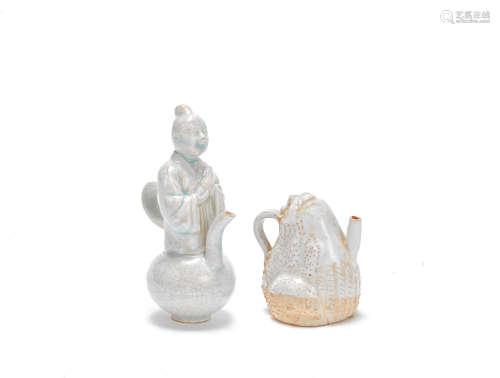 Two Qingbai-glazed waterdroppers Possibly Song/Yuan Dynasty