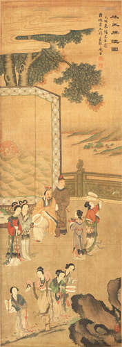 After Zhou Chen (act.1472-1535), Qing Dynasty King Teng catching butterflies