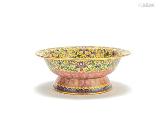 A cloisonné enamel bowl and incense burner 19th century