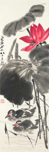After Qi Baishi (1864-1957) Ducks and Lotus