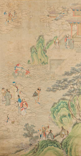 Chinese School (19th century) Immortals Gathering