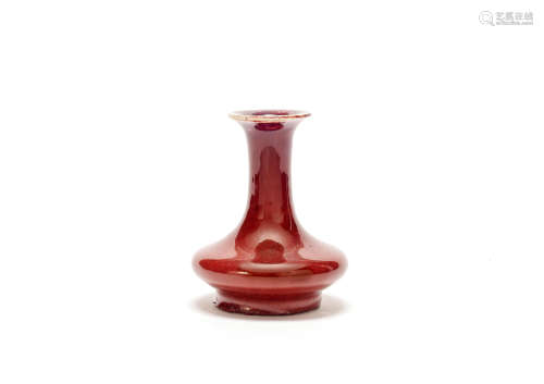 A small flambé-glazed pear-shaped vase 18th/19th century