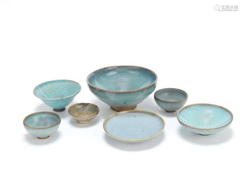 A group of Junyao wares and a Junyao-style bowl Song/Yuan Dynasty and later
