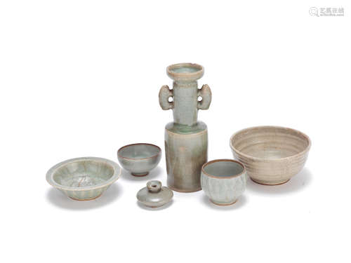 A group of celadon-glazed wares 13th/14th century and later.