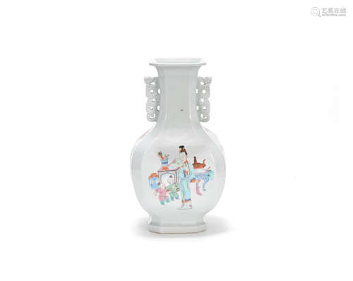 A famille rose baluster vase Yongzheng