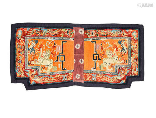 A wool saddle blanket Tibet, 19th century