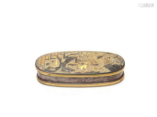 A sawasa box with hinged cover Japan, 18th/19th century