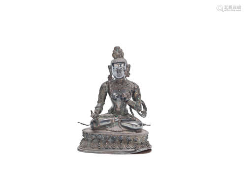 A white metal figure of Tara First half of the 20th century